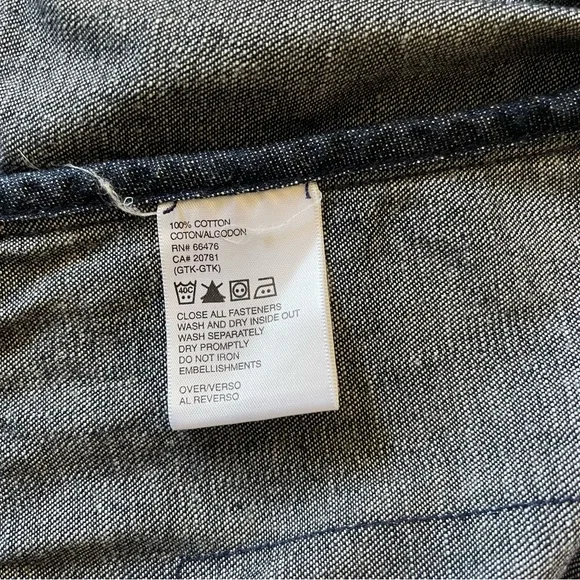 Vtg 2002 Tommy Hilfiger Double Breasted Denim Jacket Metal Nautical Buttons XL - Picture 13 of 15